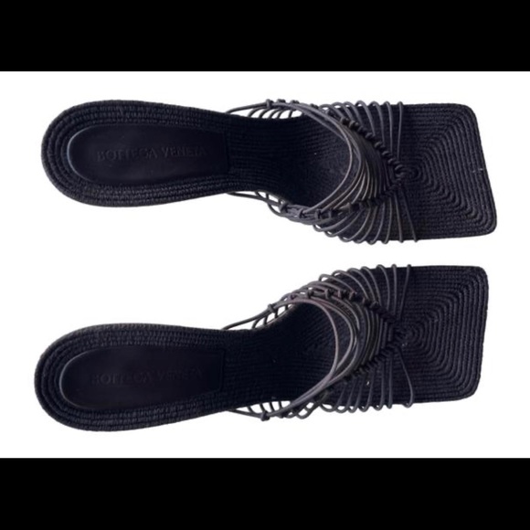 Bottega Veneta Raffia Mule Sandals - Picture 1 of 8
